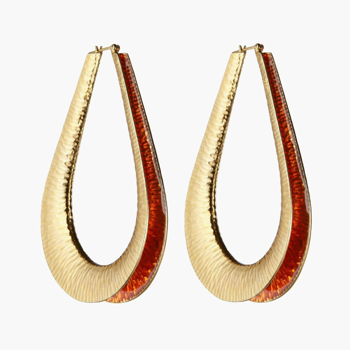 Ellipse Hoops Hammered M