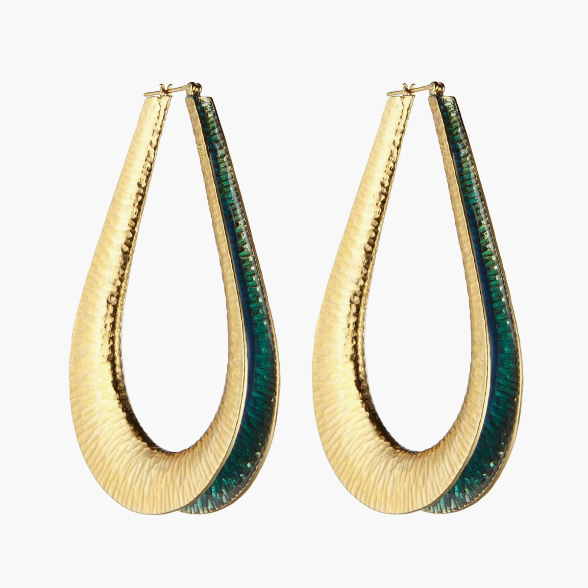 Ellipse Hoops Hammered M