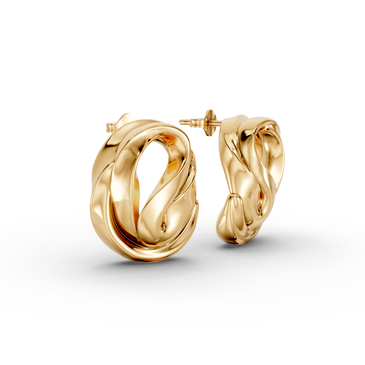 Boucles d'Oreilles Ovales Whipped Cream