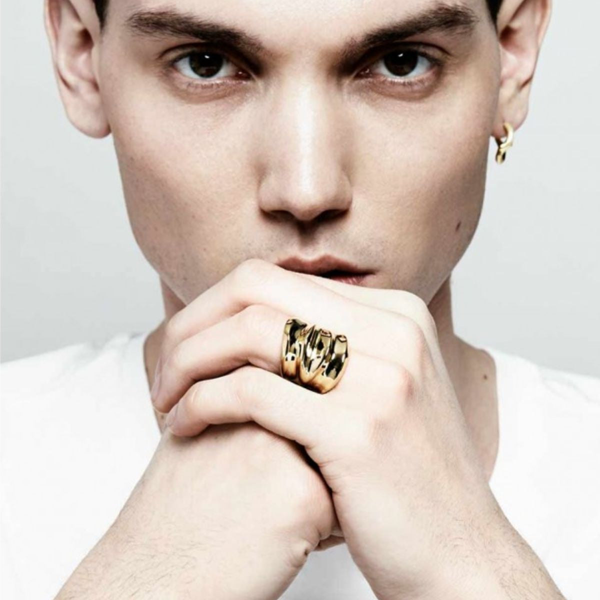 Bague Drapée Simple Homme