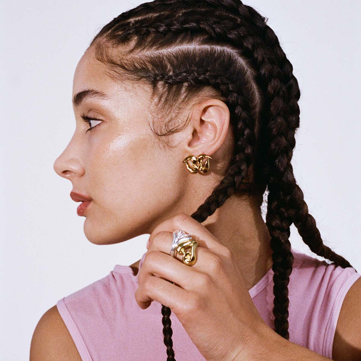 Earrings double Crush