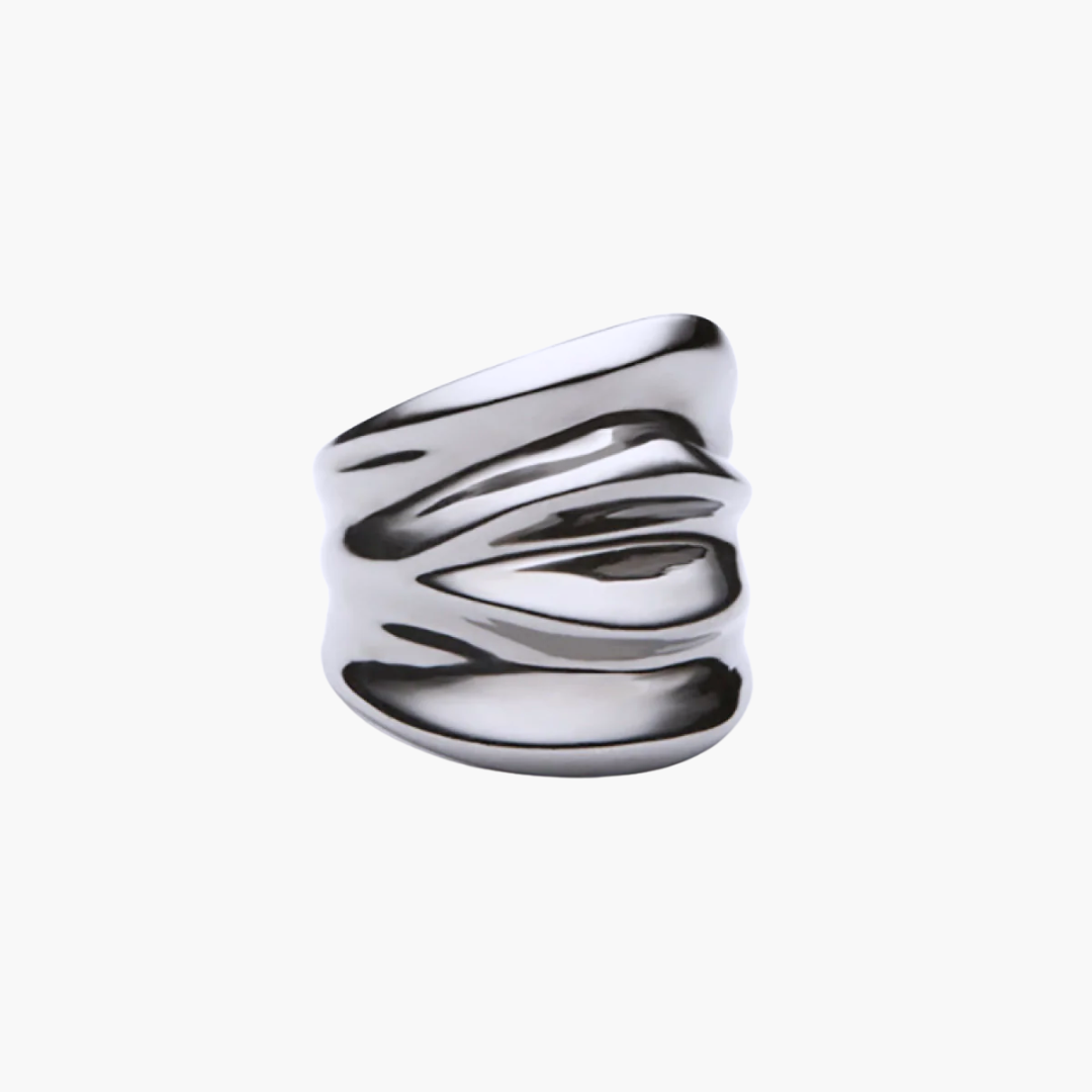 Men Simple Drapée Ring