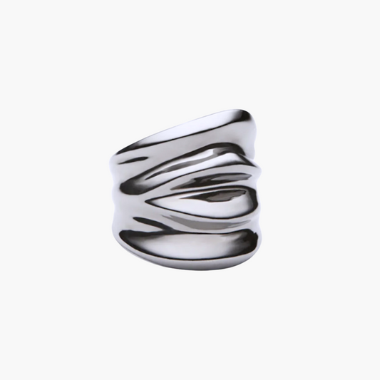 Men Simple Drapée Ring