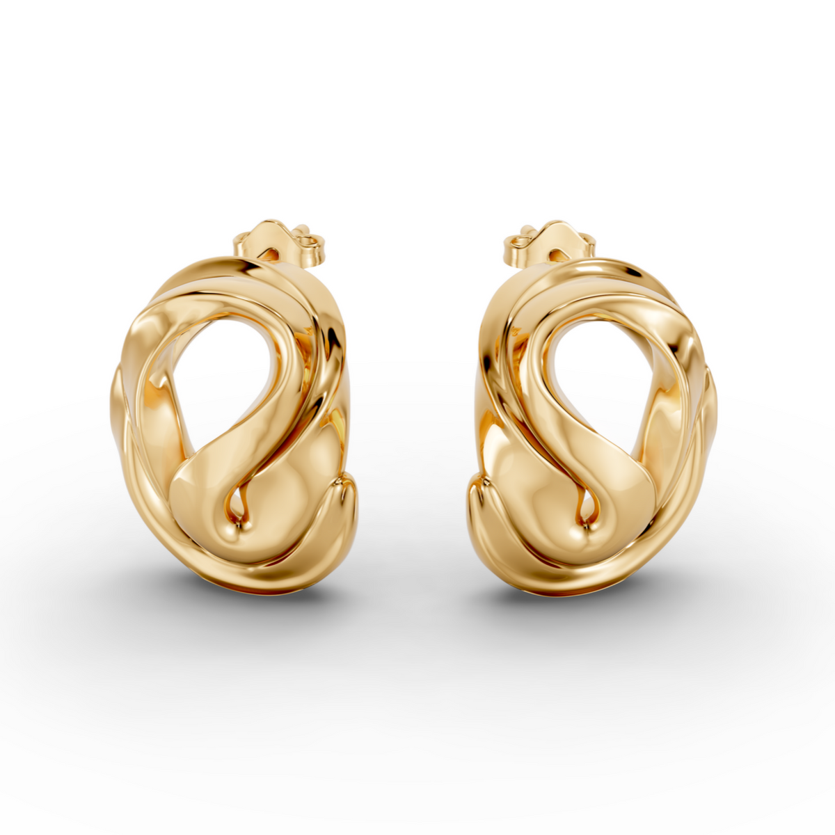 Boucles d'Oreilles Ovales Whipped Cream