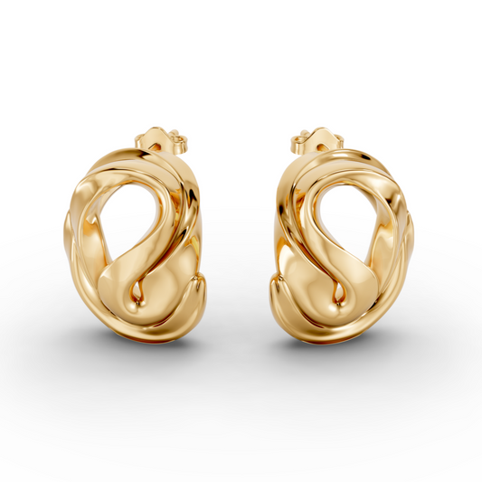 Boucles d'Oreilles Ovales Whipped Cream