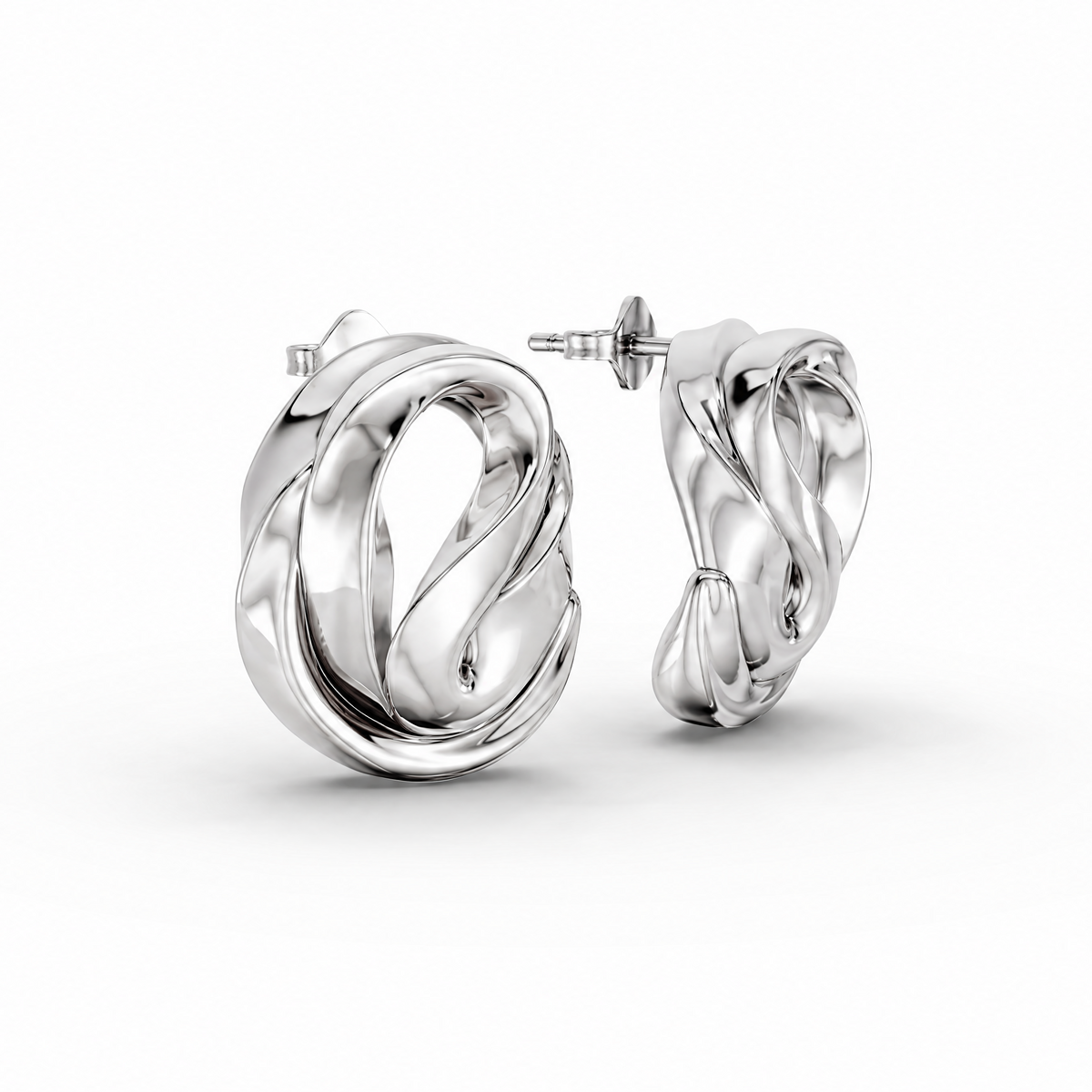 Boucles d'Oreilles Ovales Whipped Cream
