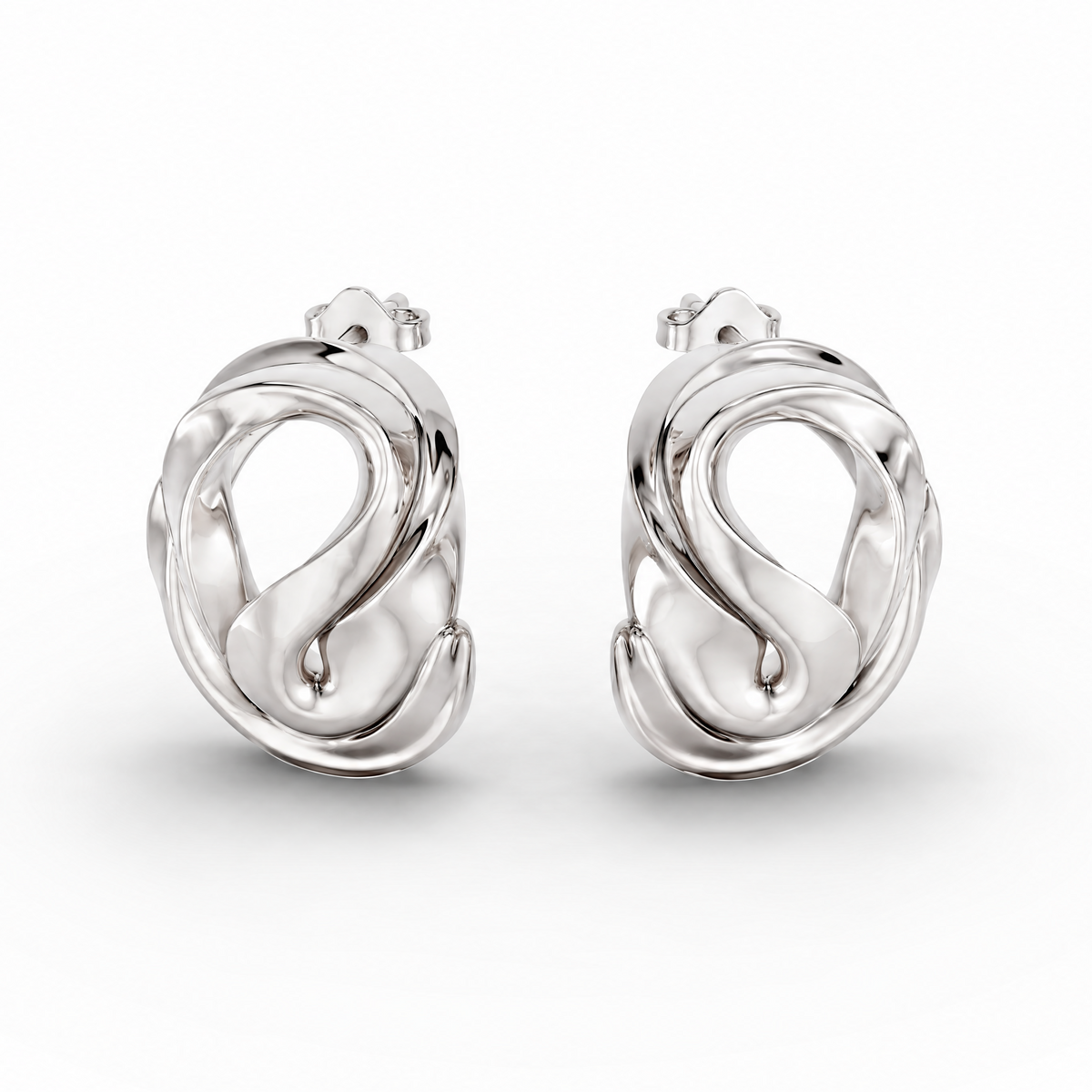 Boucles d'Oreilles Ovales Whipped Cream