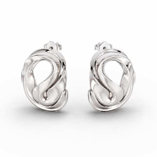 Boucles d'Oreilles Ovales Whipped Cream